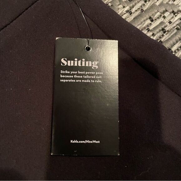 Brand New Nine West Kick Flare High Rise Suiting Pants size 8 in Dull Black - Picture 10 of 10